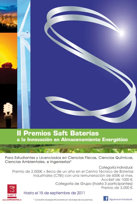 II Premios Saft Baterías a la Innovación en Almacenamiento Energético