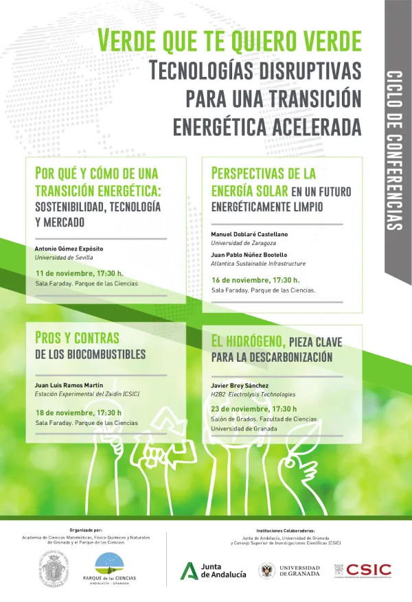 Ciclo de conferencias "Verde que te quiero verde". Por qué y cómo de una transición energética