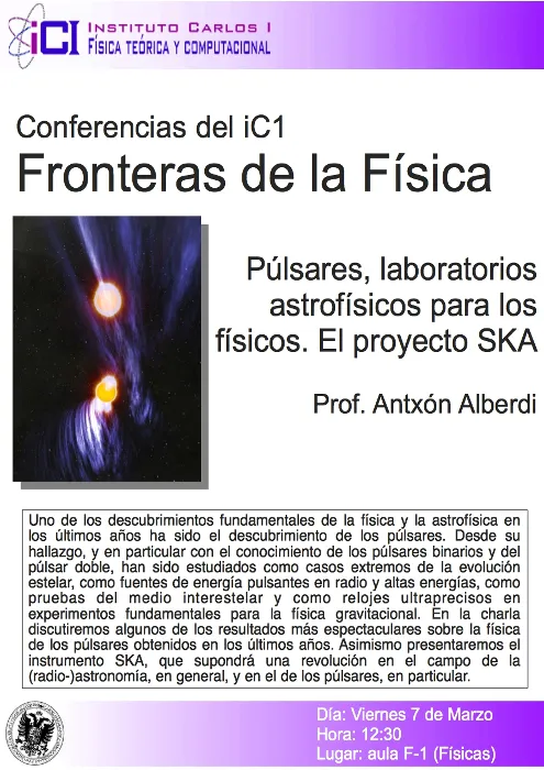 Púlsares, laboratorios astrofísicos para los físicos. El proyecto SKA