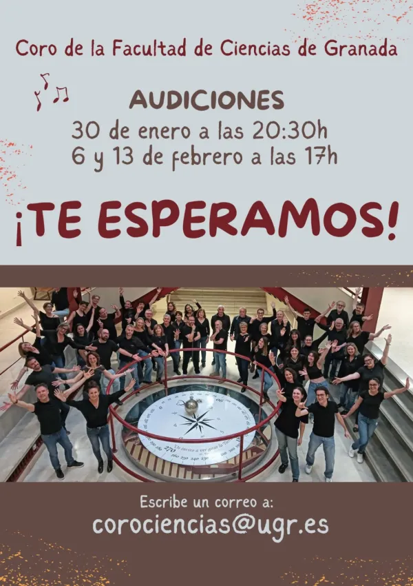 Audiciones para cubrir vacantes del Coro de la Facultad de Ciencias para el curso 2024/2025