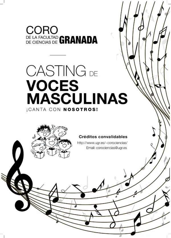 Casting de voces masculinas del coro de la Facultad de Ciencias