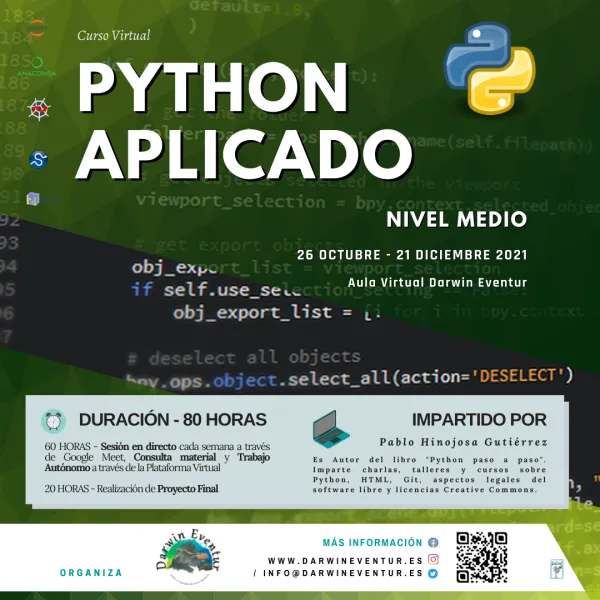 Curso virtual "Python aplicado – nivel medio"