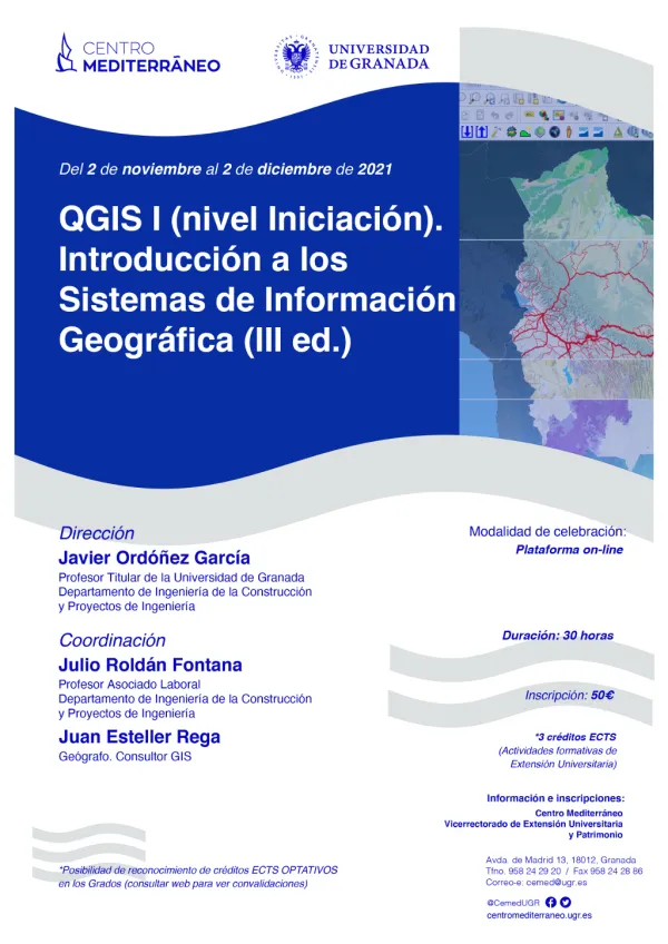 Curso QGIS I (nivel Iniciación). Introducción a los Sistemas de Información Geográfica. (III ed.)