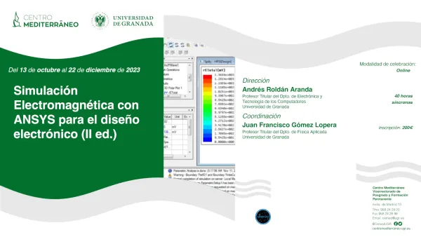Curso on line, síncrono: "Simulación Electromagnética con ANSYS-HFSS para productos electrónicos"
