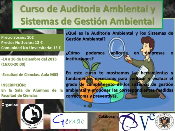 Curso de Auditoría Ambiental y Sistemas de Gestión Ambiental