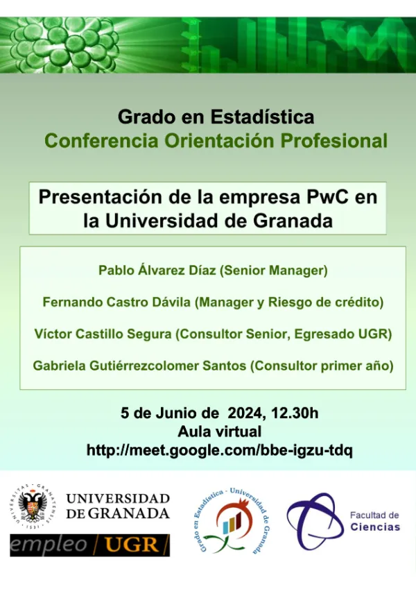 Sesión virtual de presentación de la empresa PricewaterhouseCoopers en la Universidad de Granada