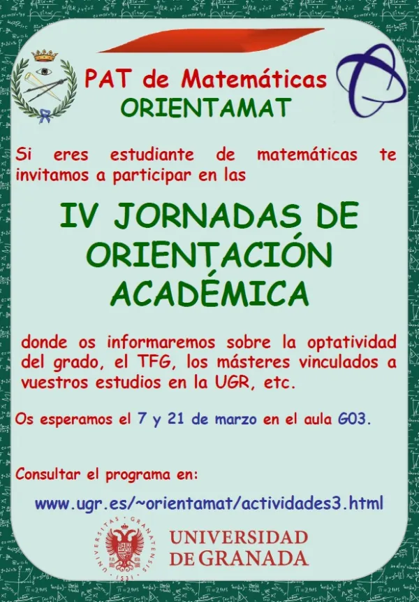 IV Jornadas de Orientación Académica para estudiantes de Matemáticas