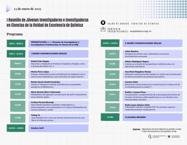 I Reunión de Jóvenes Investigadores e Investigadoras en Ciencias de la Unidad de Excelencia de Química