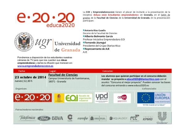 Educa 2020: Estudiantes emprendedores