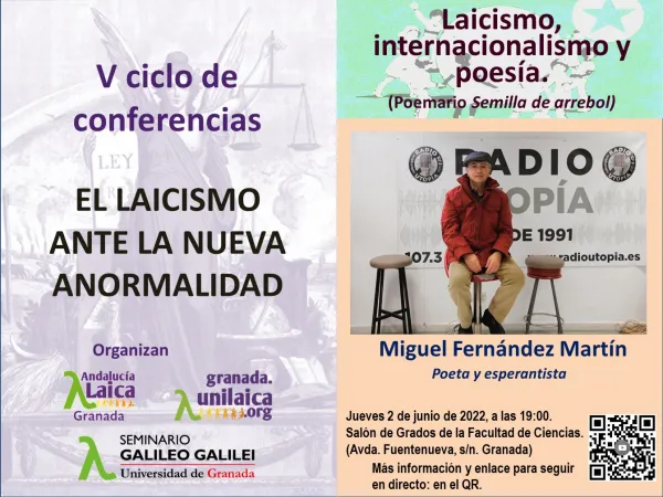 Laicismo, internacionalismo y poesía. (Poemario Semilla de arrebol)