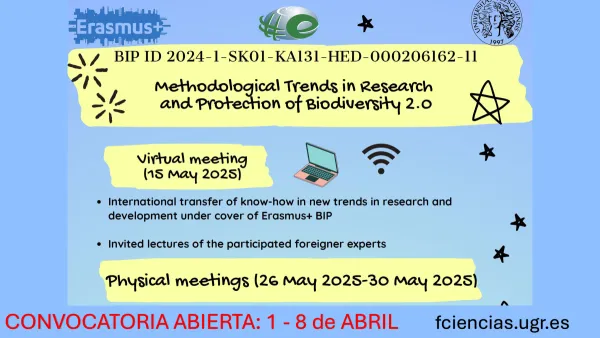 Selección de estudiantes para la participación en programa intensivo combinado (BIP) con título: “Methodological Trends in Research and Protection of Biodiversity 2.0”