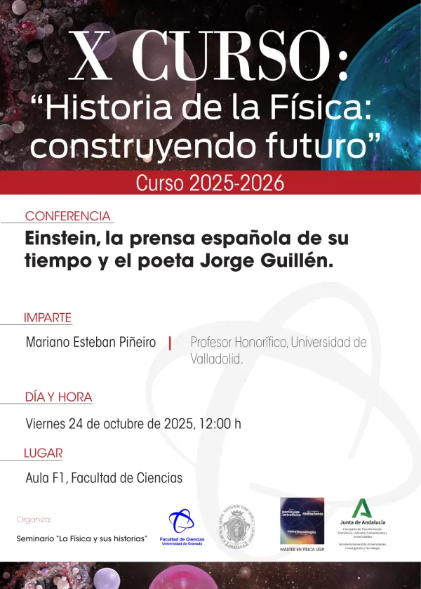 Conferencia: Einstein, la prensa española de su tiempo y el poeta Jorge Guillén