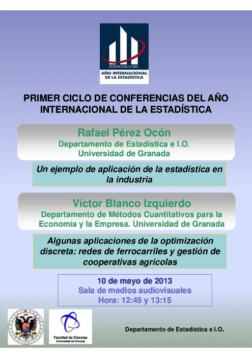 Primer Ciclo de Conferencias del Año Internacional de la Estadística