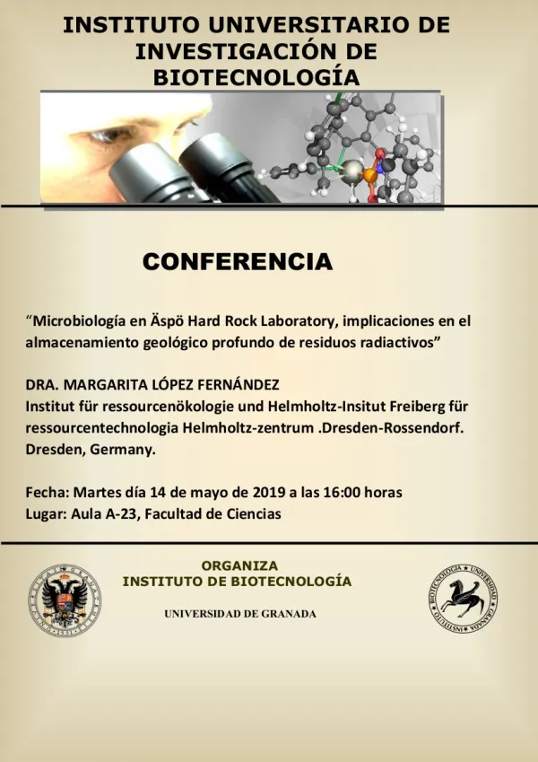 Microbiología en Äspö Hard Rock Laboratory, implicaciones en el almacenamiento geológico profundo de residuos radiactivos