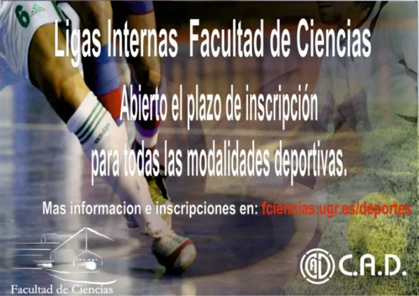 Abierto el plazo de inscripción para las ligas internas de la Facultad de Ciencias