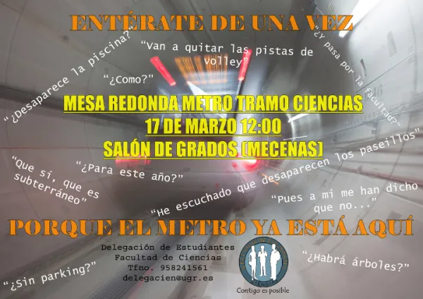 Mesa redonda metro de granada