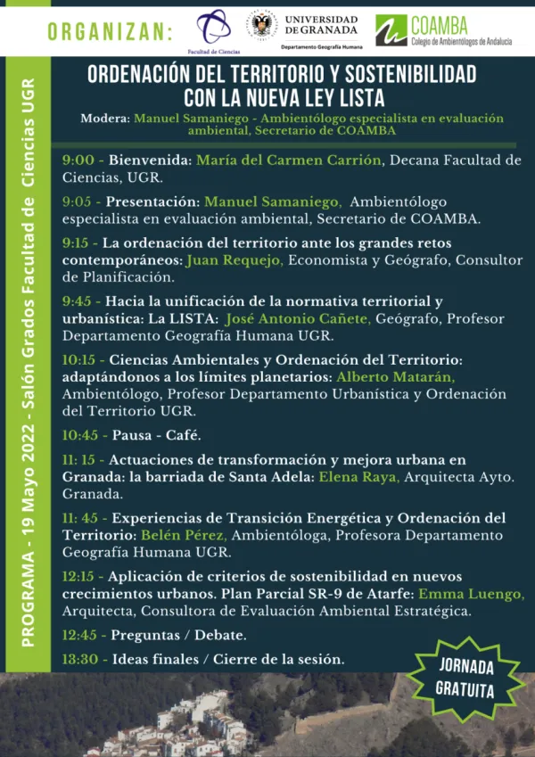 Jornadas ordenación del territorio y sostenibilidad