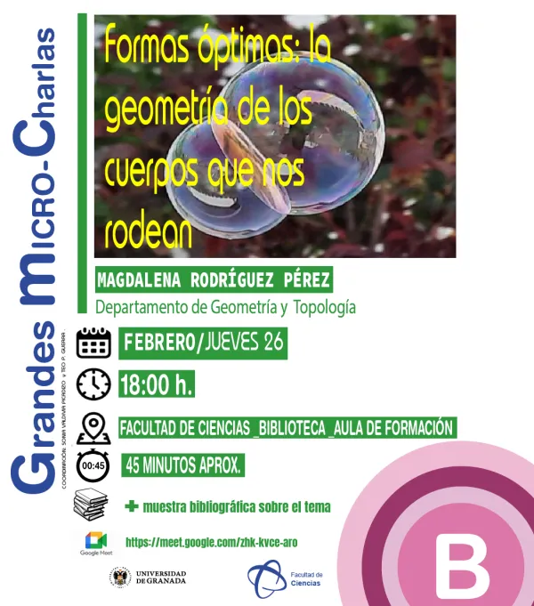 Formas óptimas: la geometría de los cuerpos que nos rodean. Micro-Charlas. Biblioteca Ciencias.
