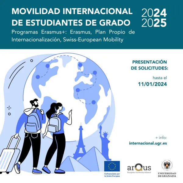 Convocatoria de Movilidad Internacional de Estudiantes de grado para los Programas Erasmus+ y Programa Propio para el curso académico 2024/25