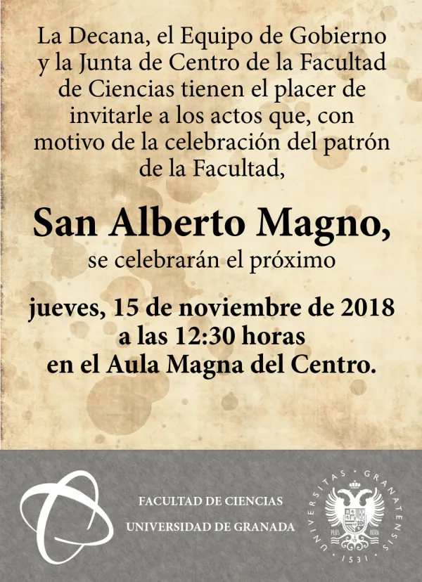 Programa de Actos - San Alberto Magno 2018