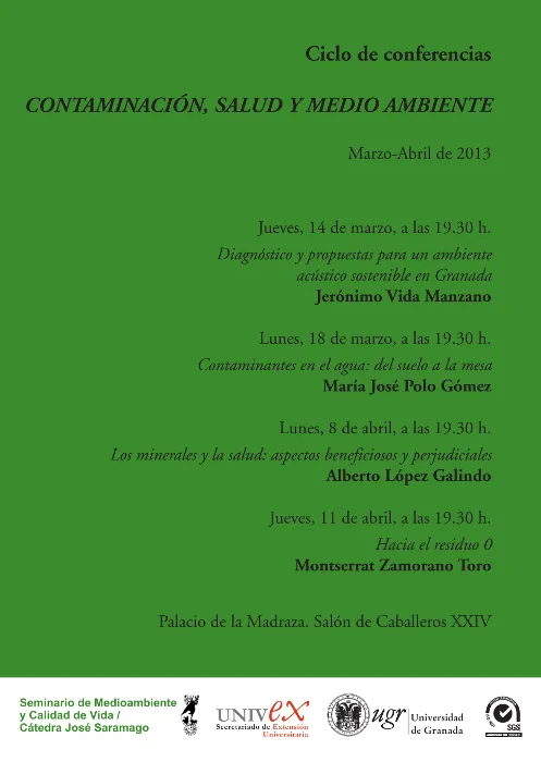 Ciclo de Conferencias "Contaminación, Salud y Medio Ambiente"
