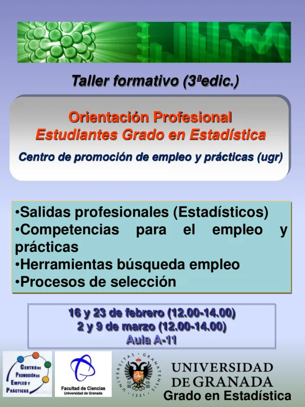 Orientación Profesional Estudiantes Grado en Estadística (3ª edición)